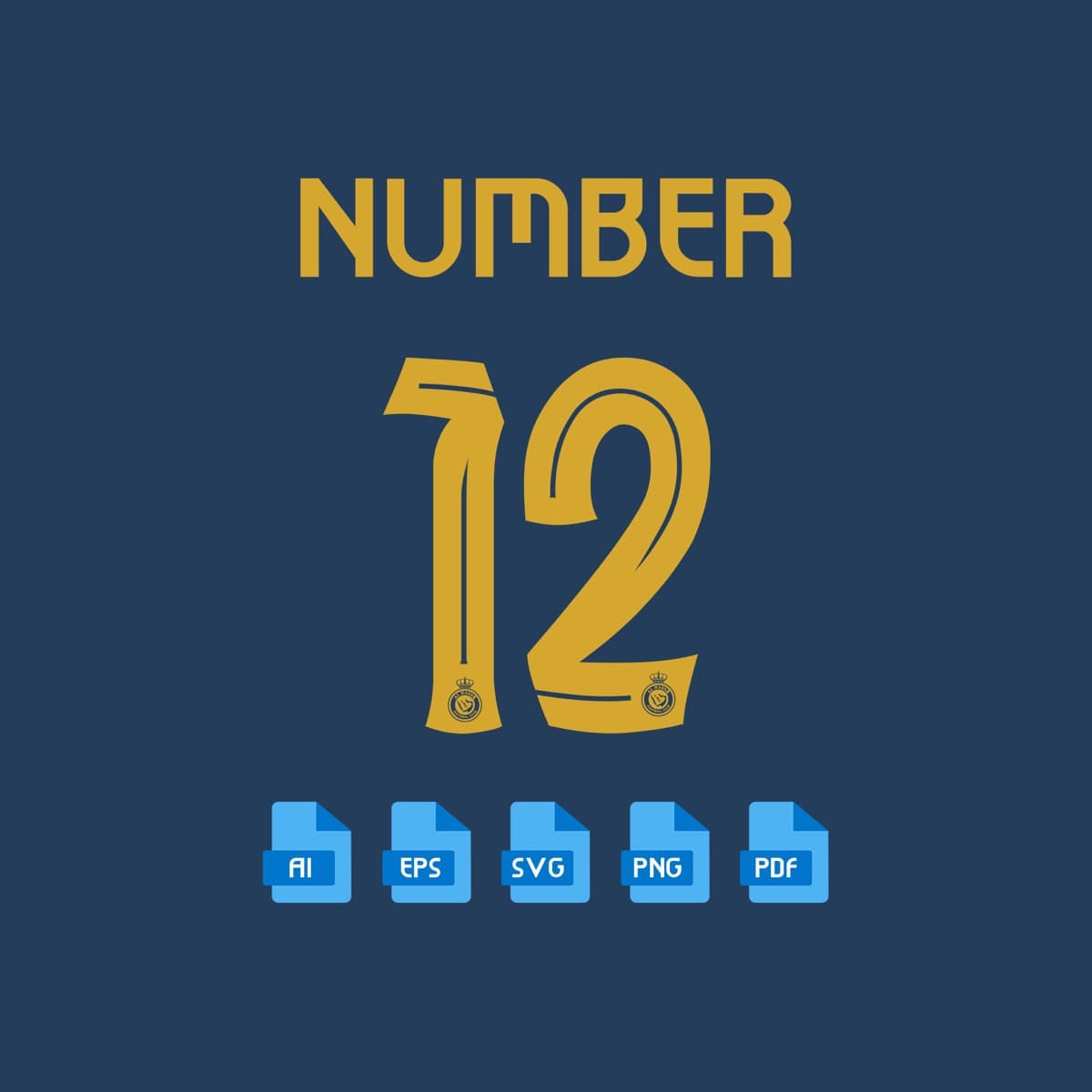 Al Nassr 2024 jersey font — typeface detail view 3