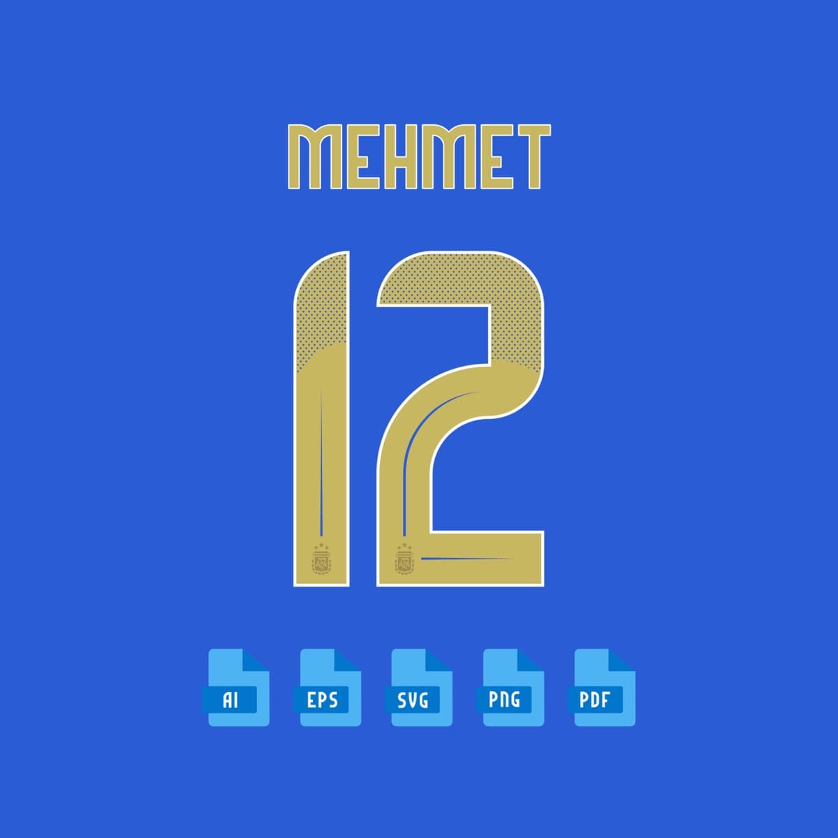 Argentina 2024 jersey font — typeface detail view 3