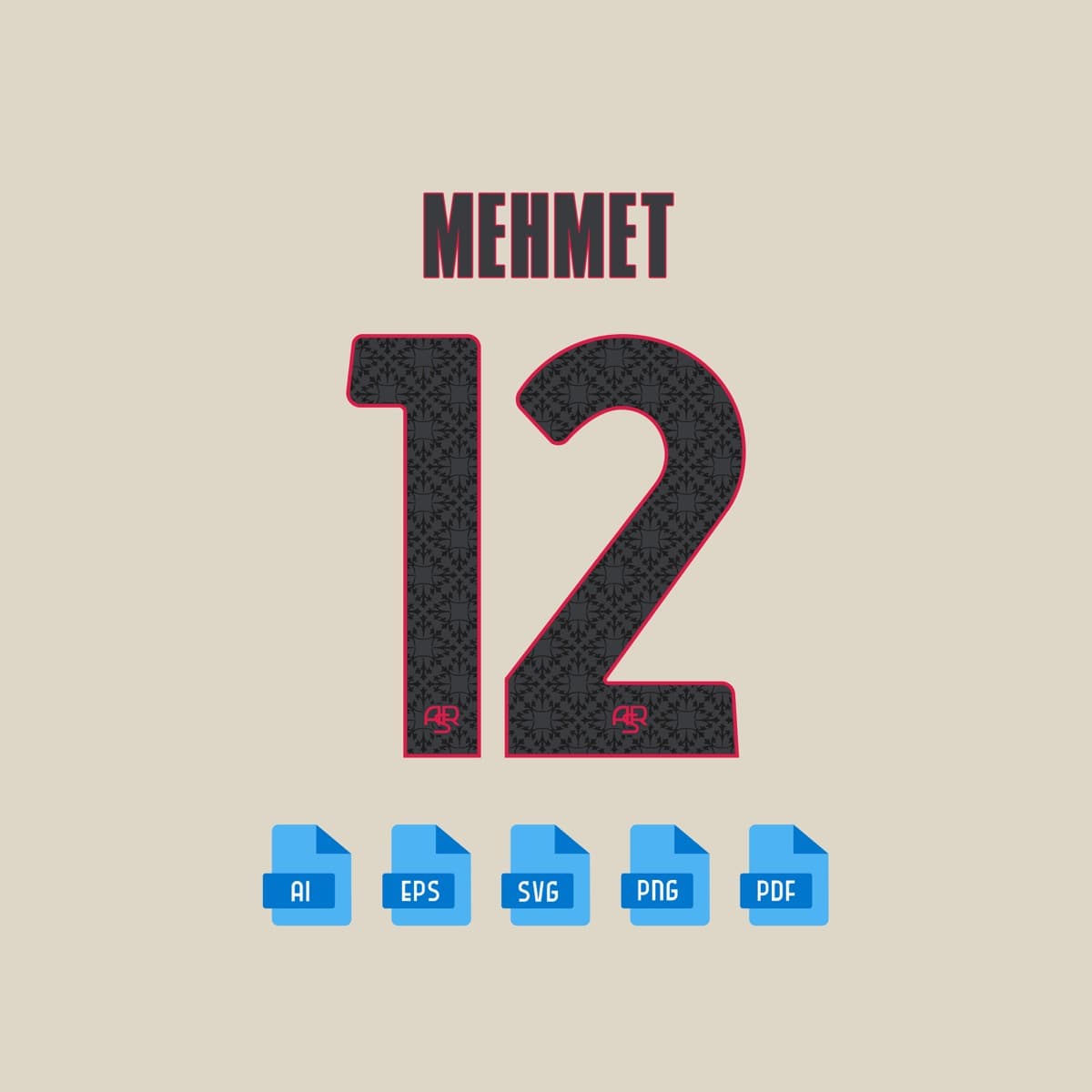 AS Roma 2024 jersey font — font character set preview 5
