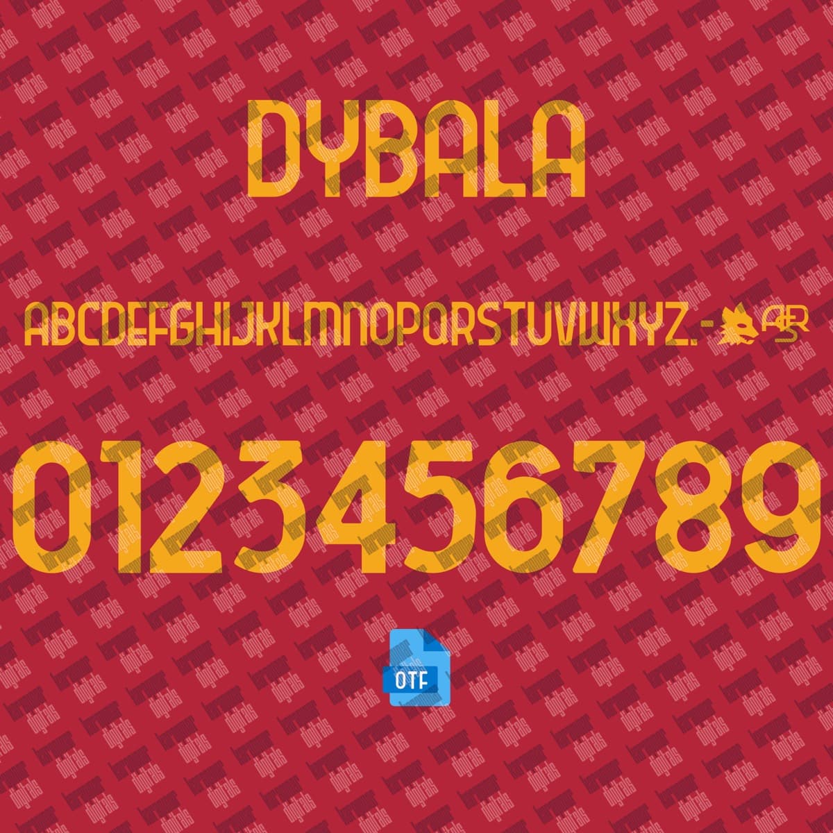 AS Roma 2024 jersey font — typeface detail view 7