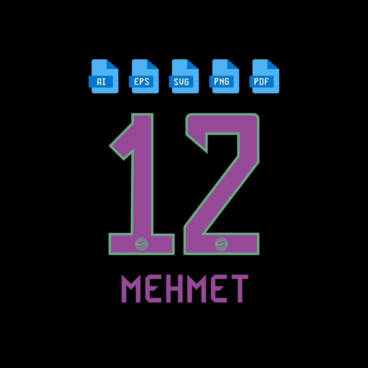 Bayern München 2024 jersey font — typeface detail view 3