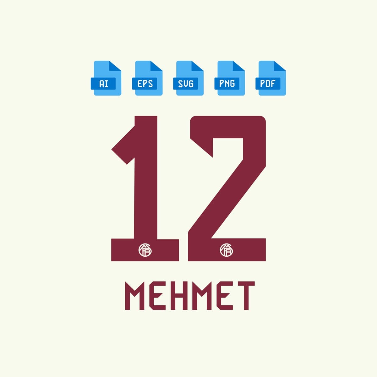 Bayern München 2024 jersey font — alphabet and numerals sample 4