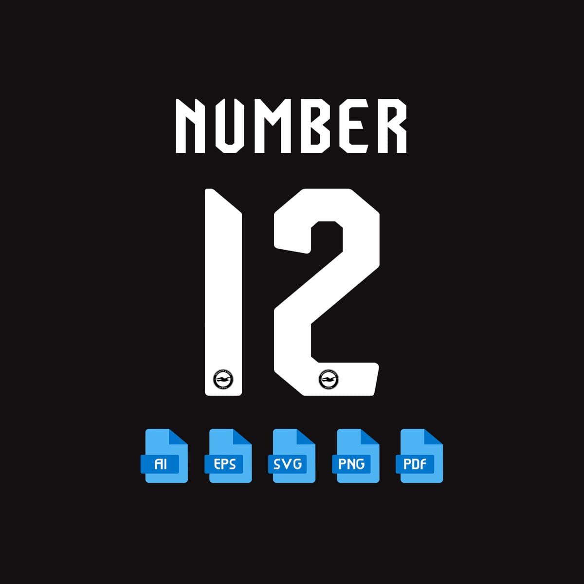 Brighton 2024 jersey font — typeface detail view 3