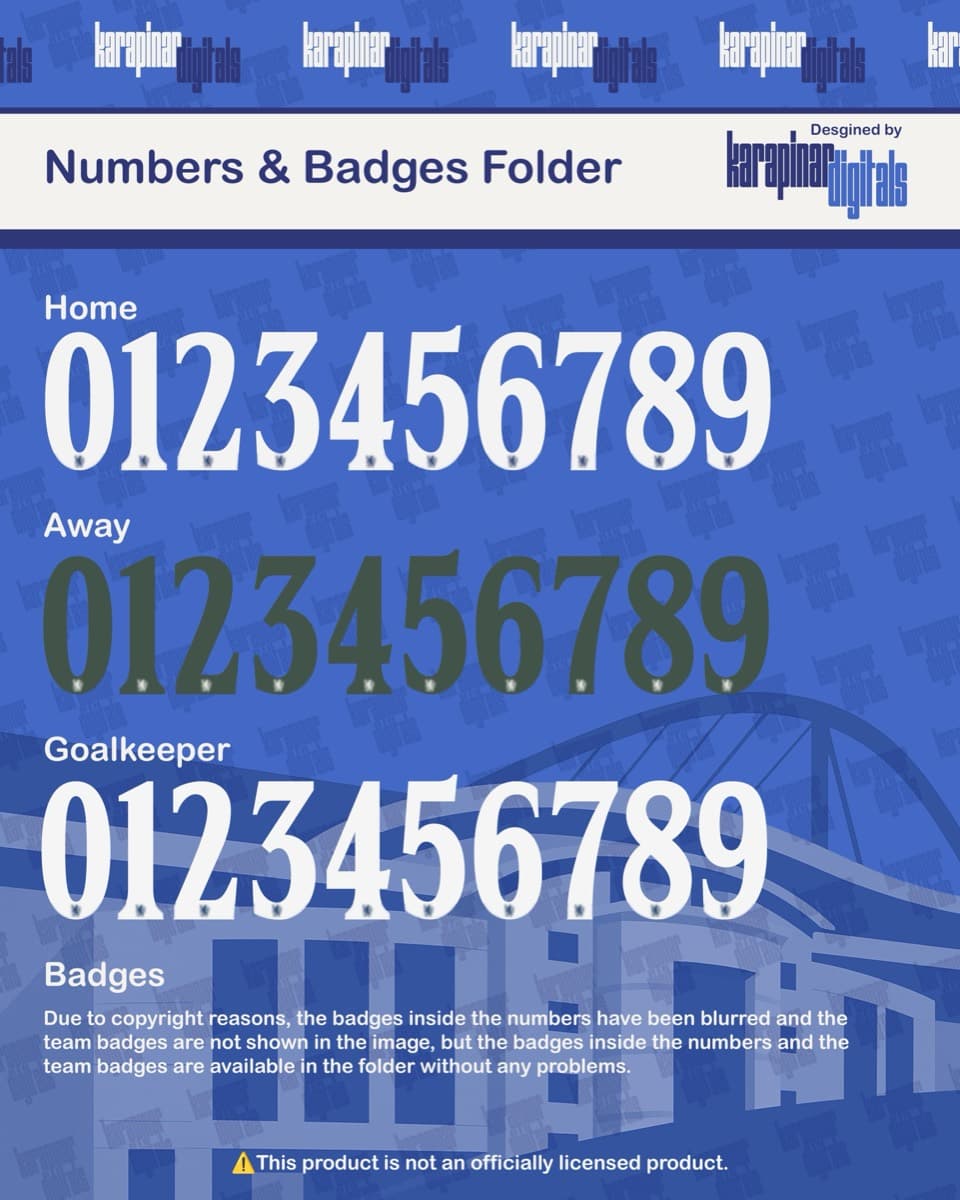 Chelsea 2026 jersey font — typeface detail view 3