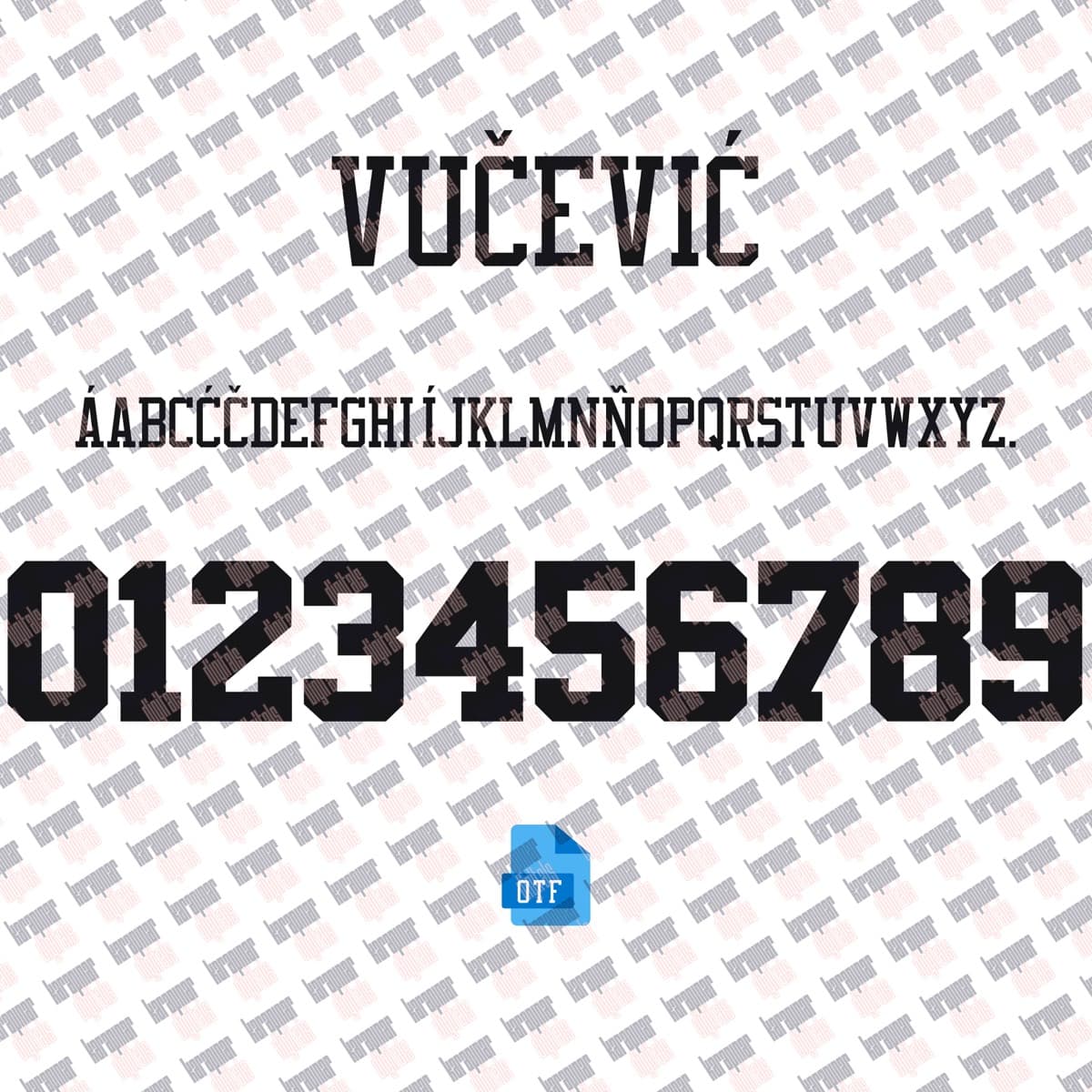 Chicago Bulls 2024 jersey font — letters and numbers specimen 6