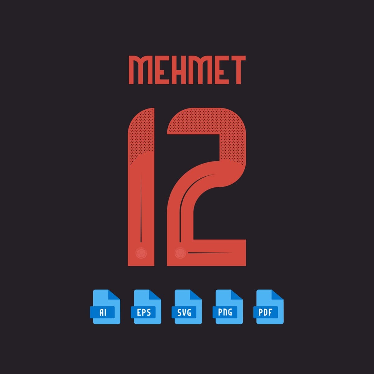 Colombia 2024 jersey font — typeface detail view 3