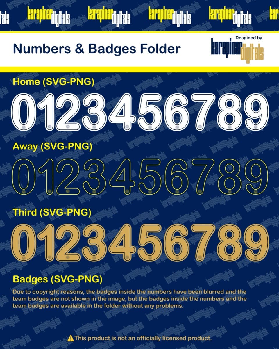 Fenerbahçe 2026 jersey font — typeface detail view 3