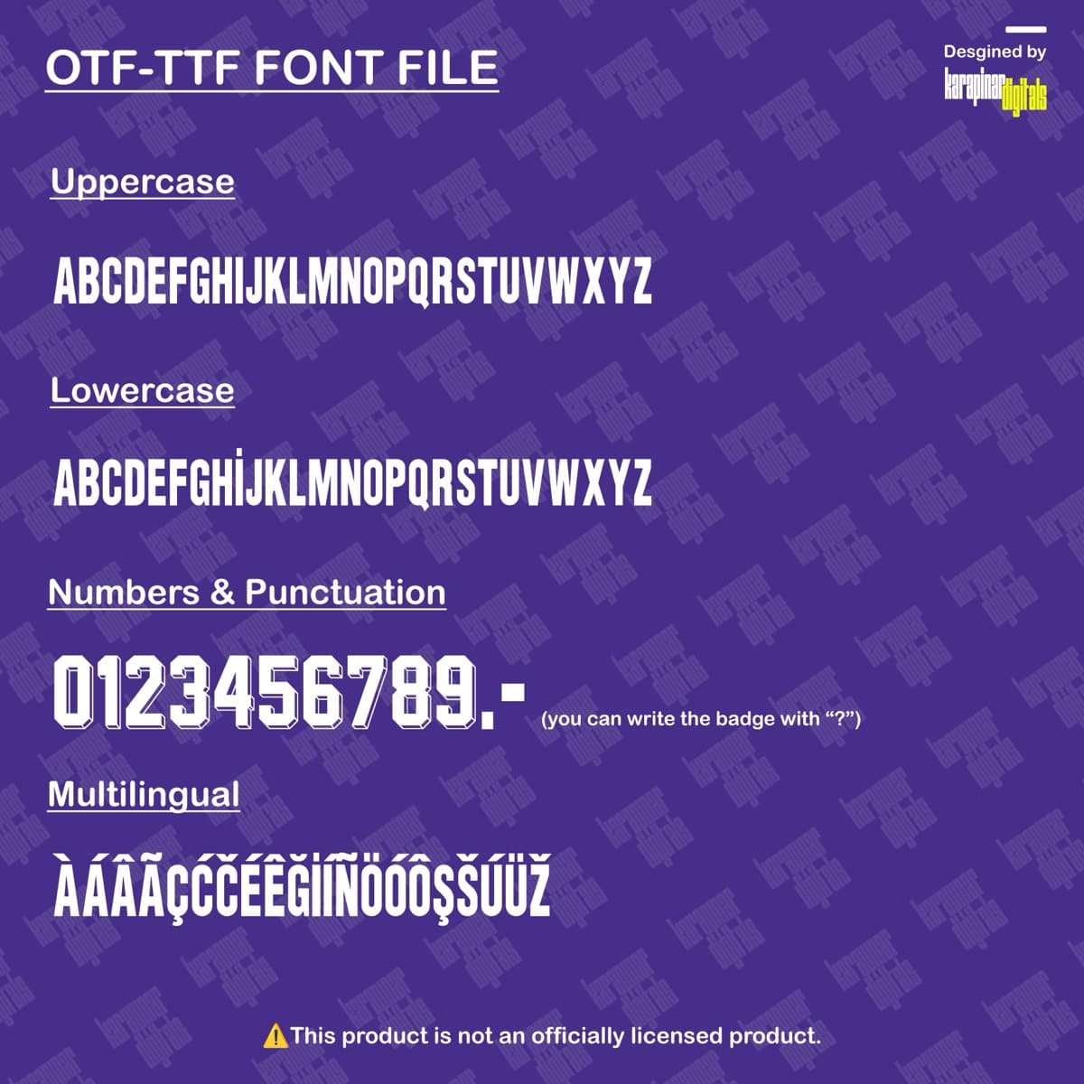 Fiorentina 1997–00 jersey font — letters and numbers specimen 2