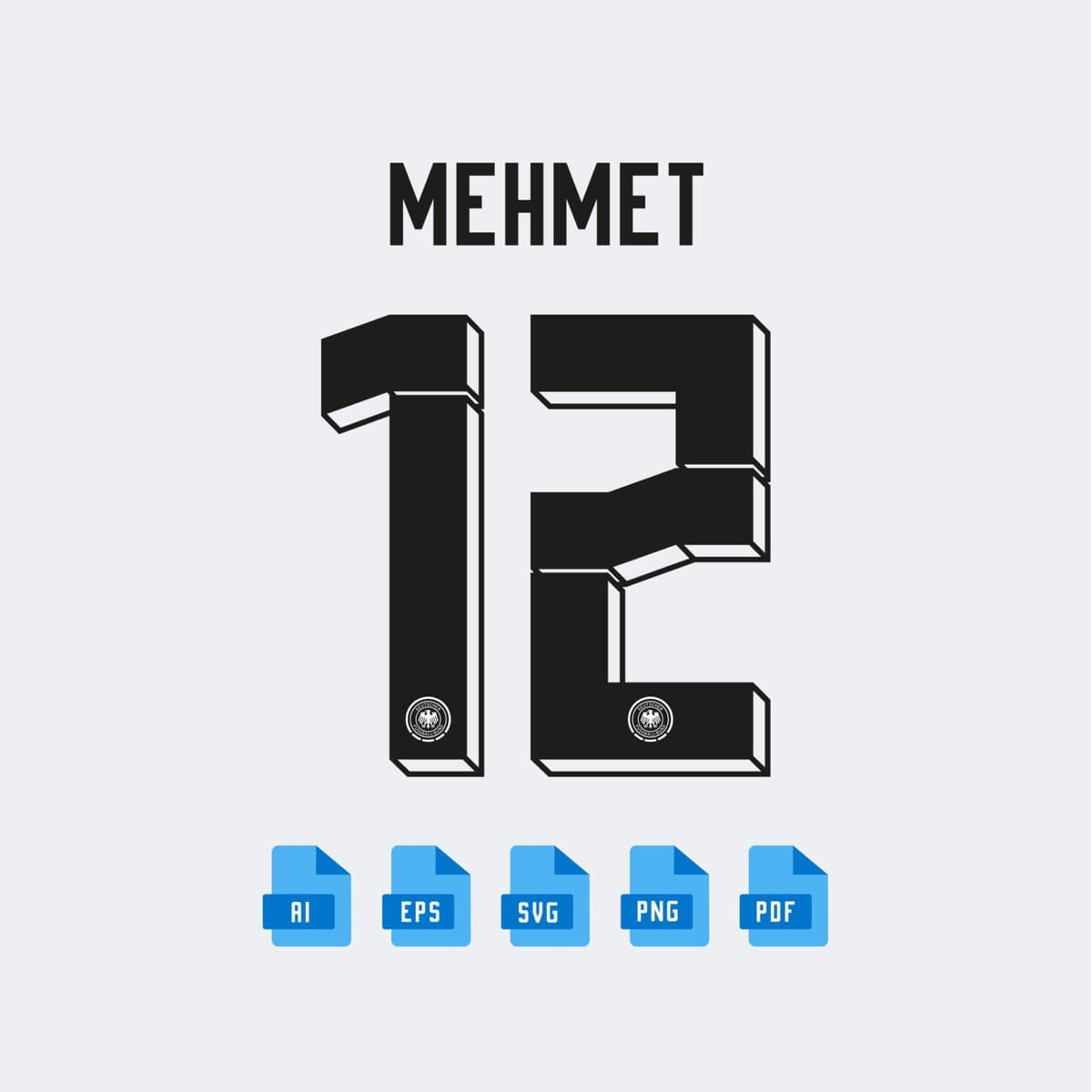 Germany EURO 2024 jersey font — letters and numbers specimen 2