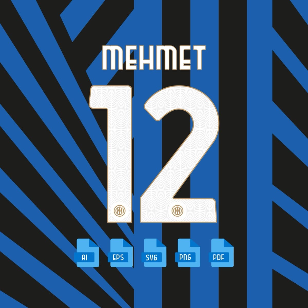 Inter 2025 jersey font — letters and numbers specimen 2
