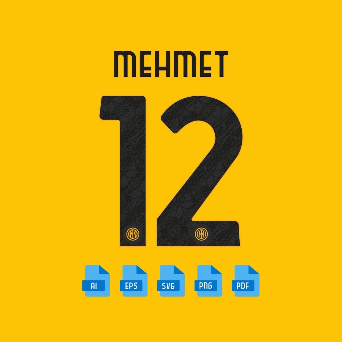 Inter 2025 jersey font — alphabet and numerals sample 4