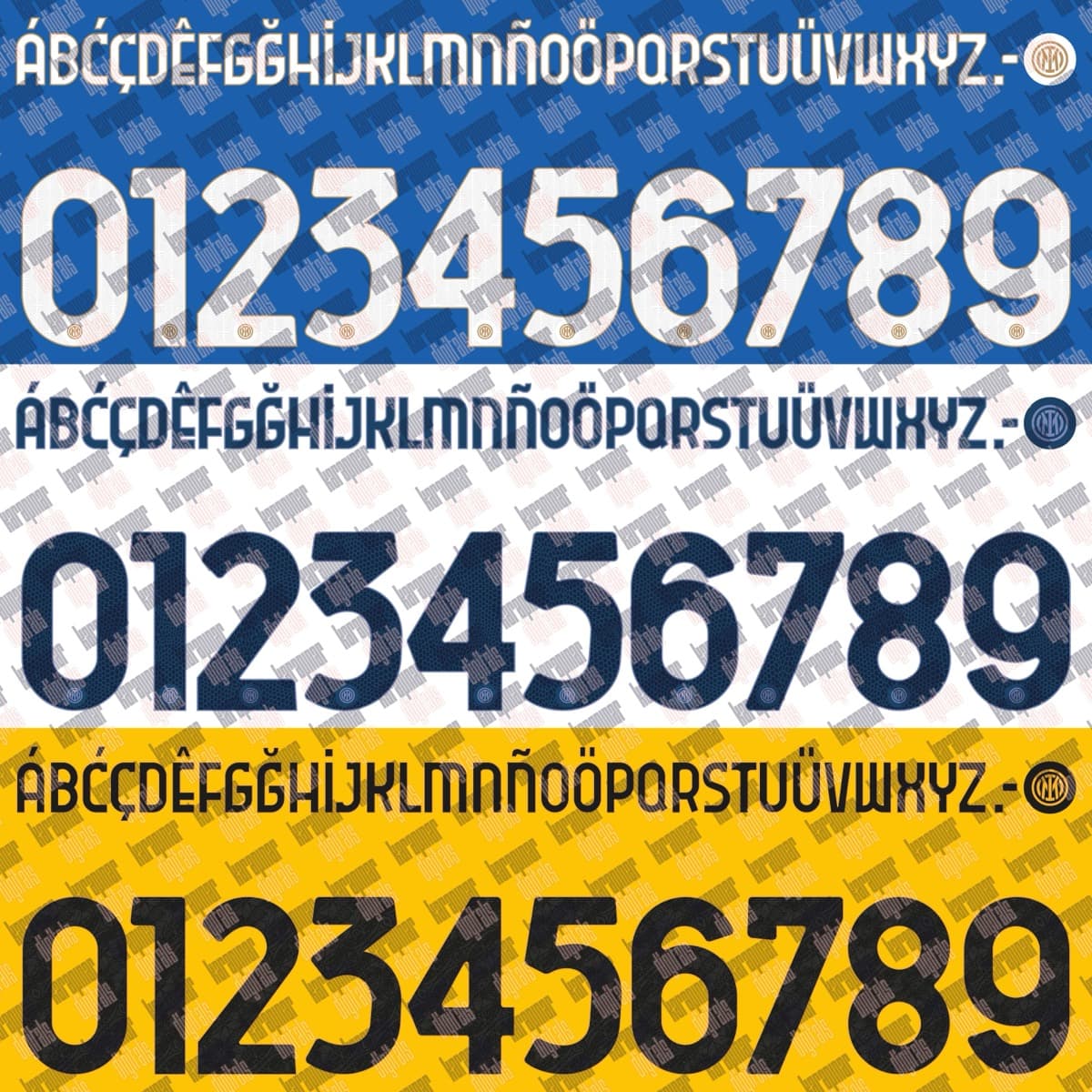 Inter 2025 jersey font — font character set preview 5