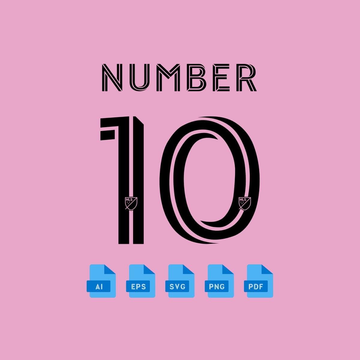 Inter Miami 2025 jersey font — letters and numbers specimen 2