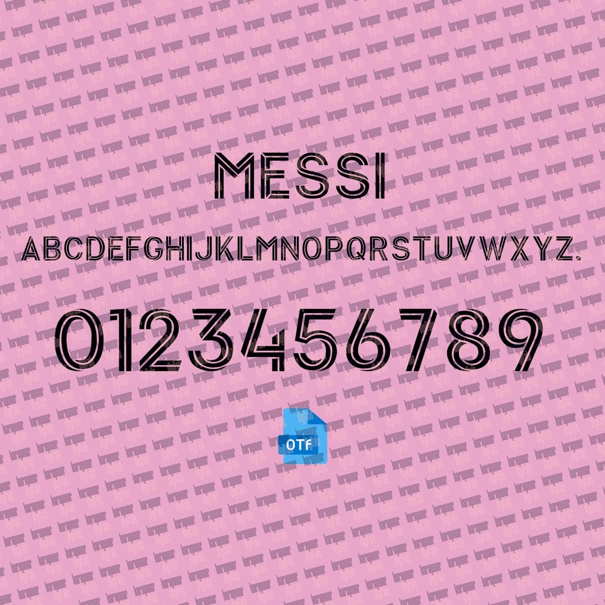 Inter Miami 2025 jersey font — alphabet and numerals sample 4