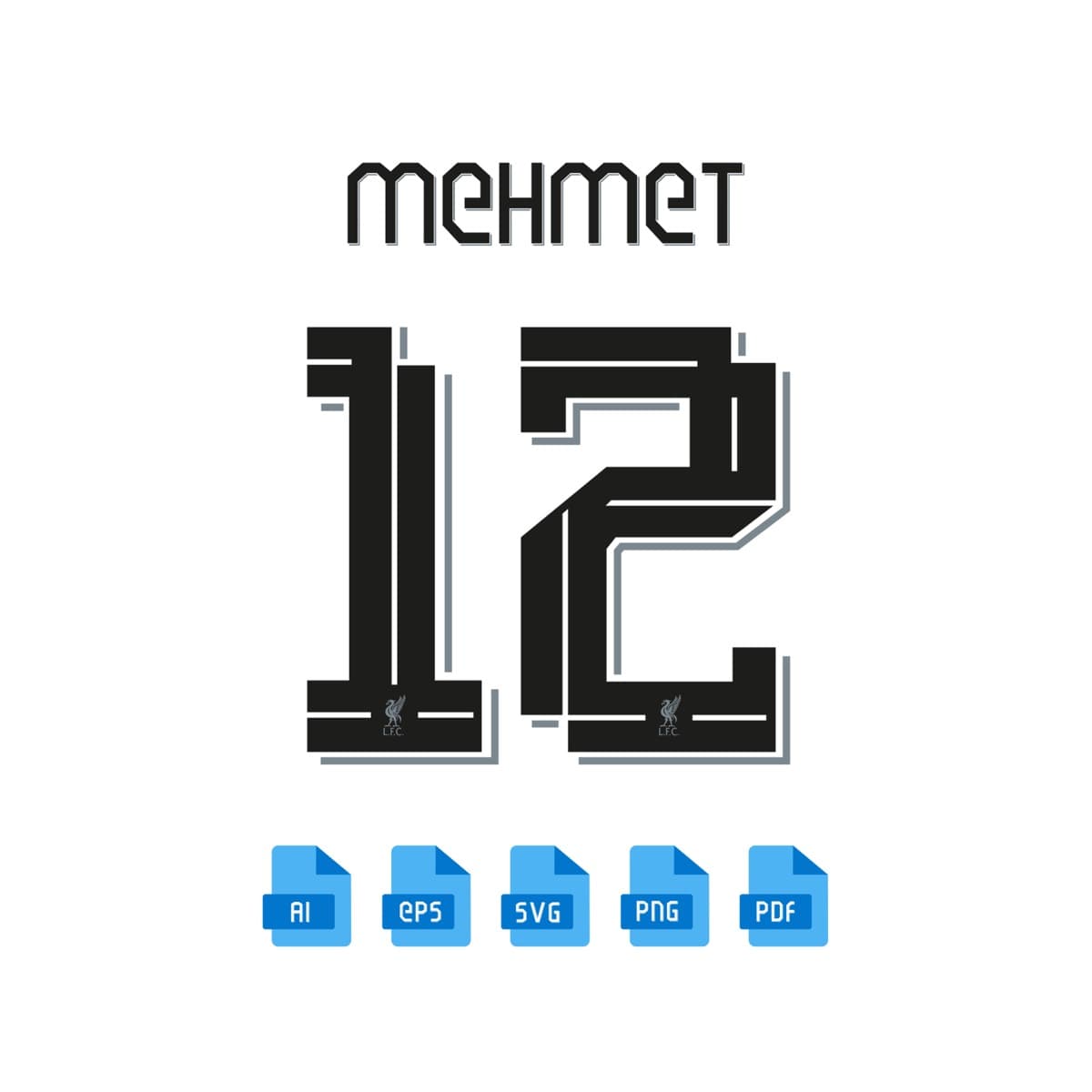Liverpool UCL 2024 jersey font — typeface detail view 3