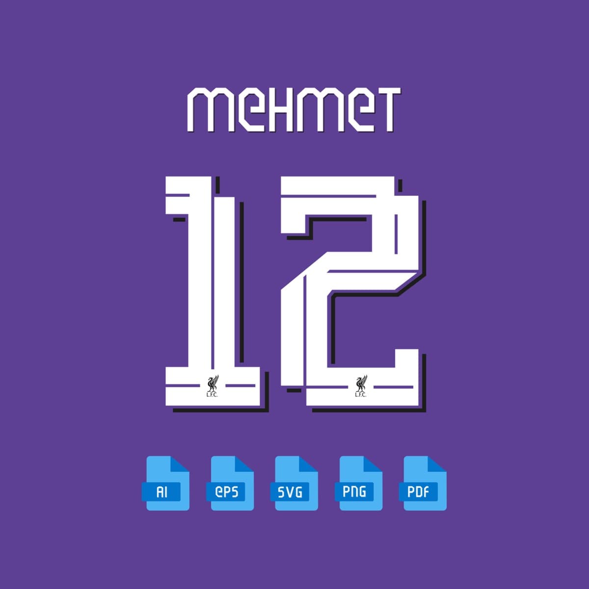 Liverpool UCL 2024 jersey font — alphabet and numerals sample 4