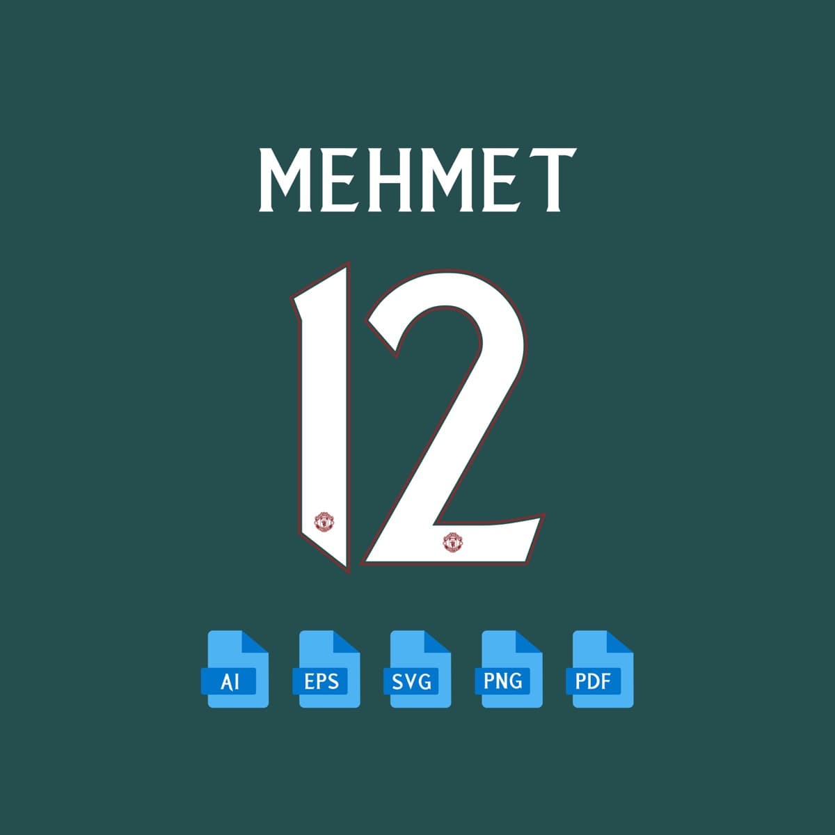Manchester United 2024 jersey font — typeface detail view 3