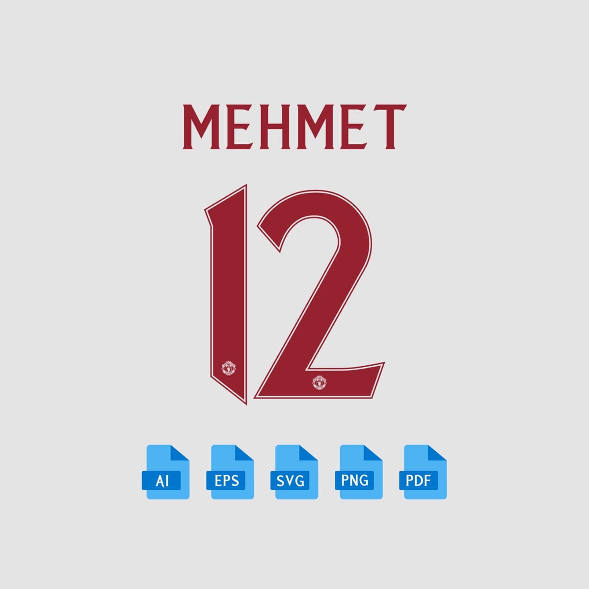 Manchester United 2024 jersey font — alphabet and numerals sample 4