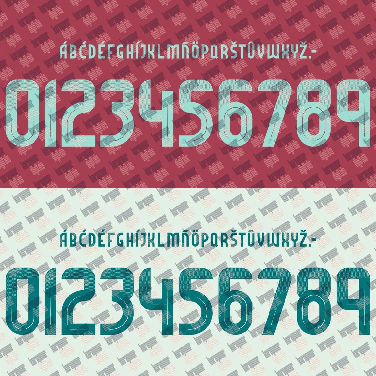 Mexico 2024 jersey font — alphabet and numerals sample 4