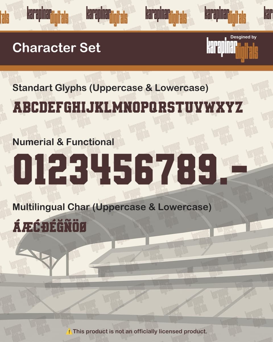 MLS 2026 jersey font — letters and numbers specimen 2