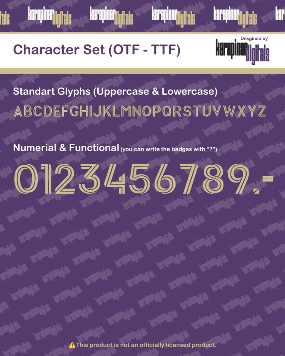 Orlando City 2023 jersey font — letters and numbers specimen 2