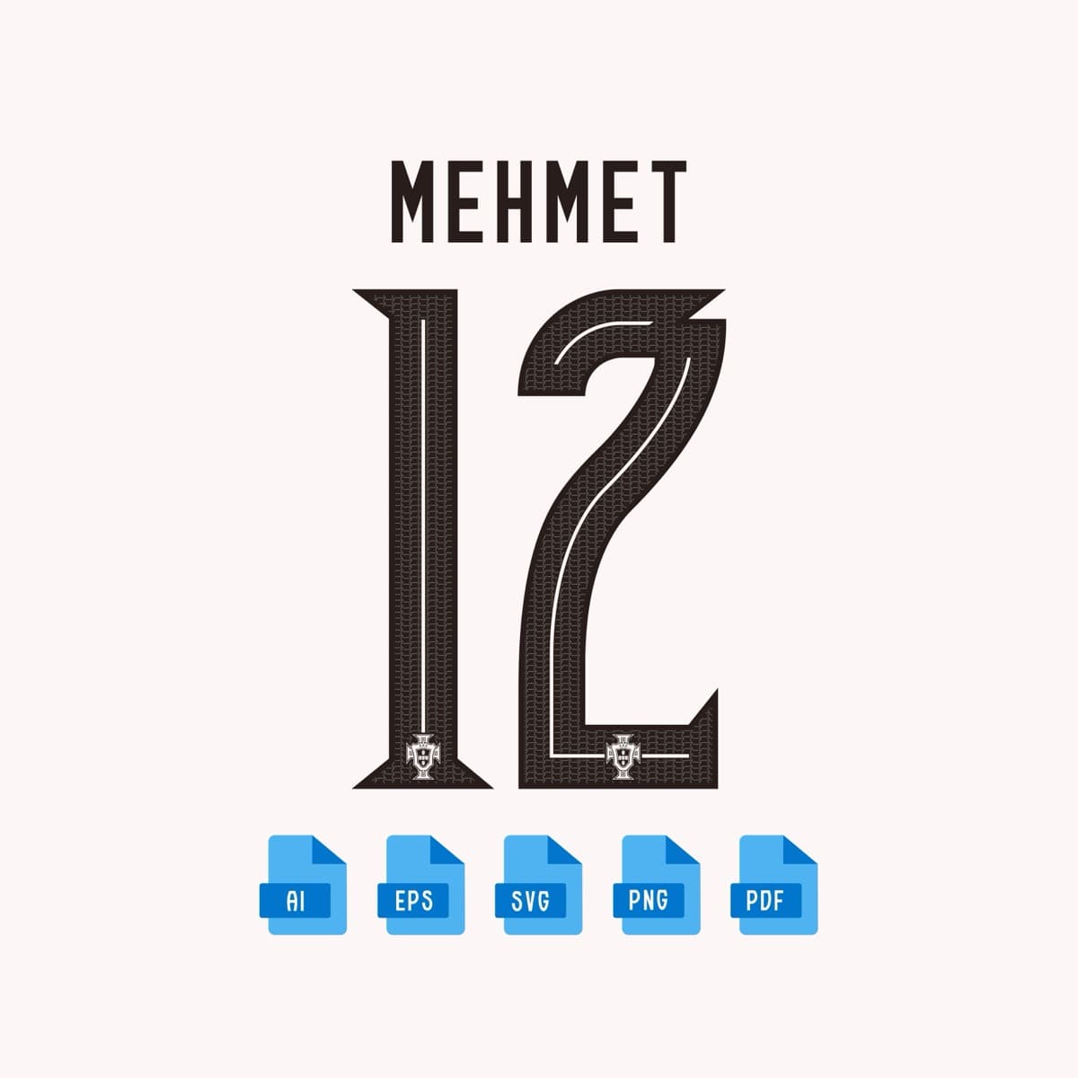 Portugal 2025 jersey font — typeface detail view 3