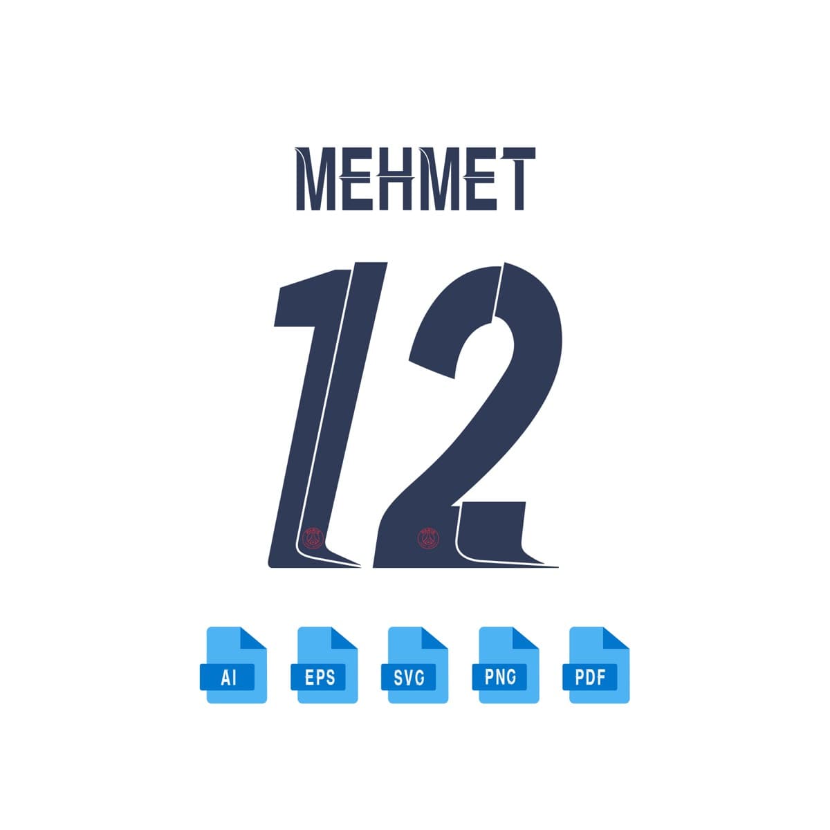 PSG UCL 2024 jersey font — typeface detail view 3