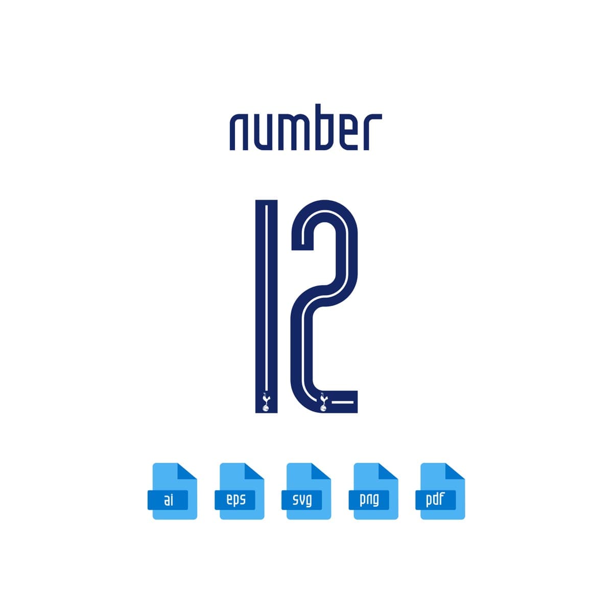 Tottenham UCL 2024 jersey font — letters and numbers specimen 2