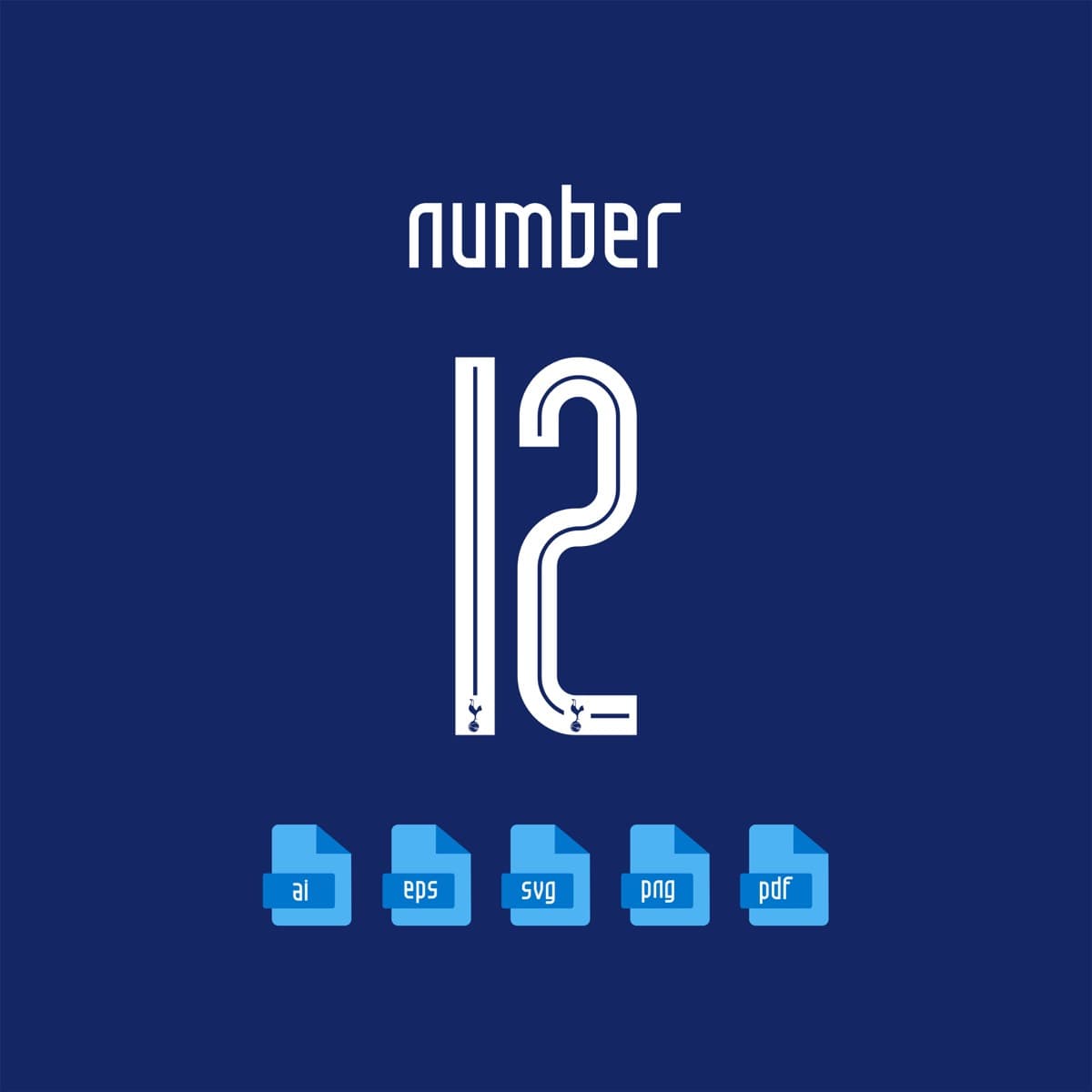 Tottenham UCL 2024 jersey font — typeface detail view 3
