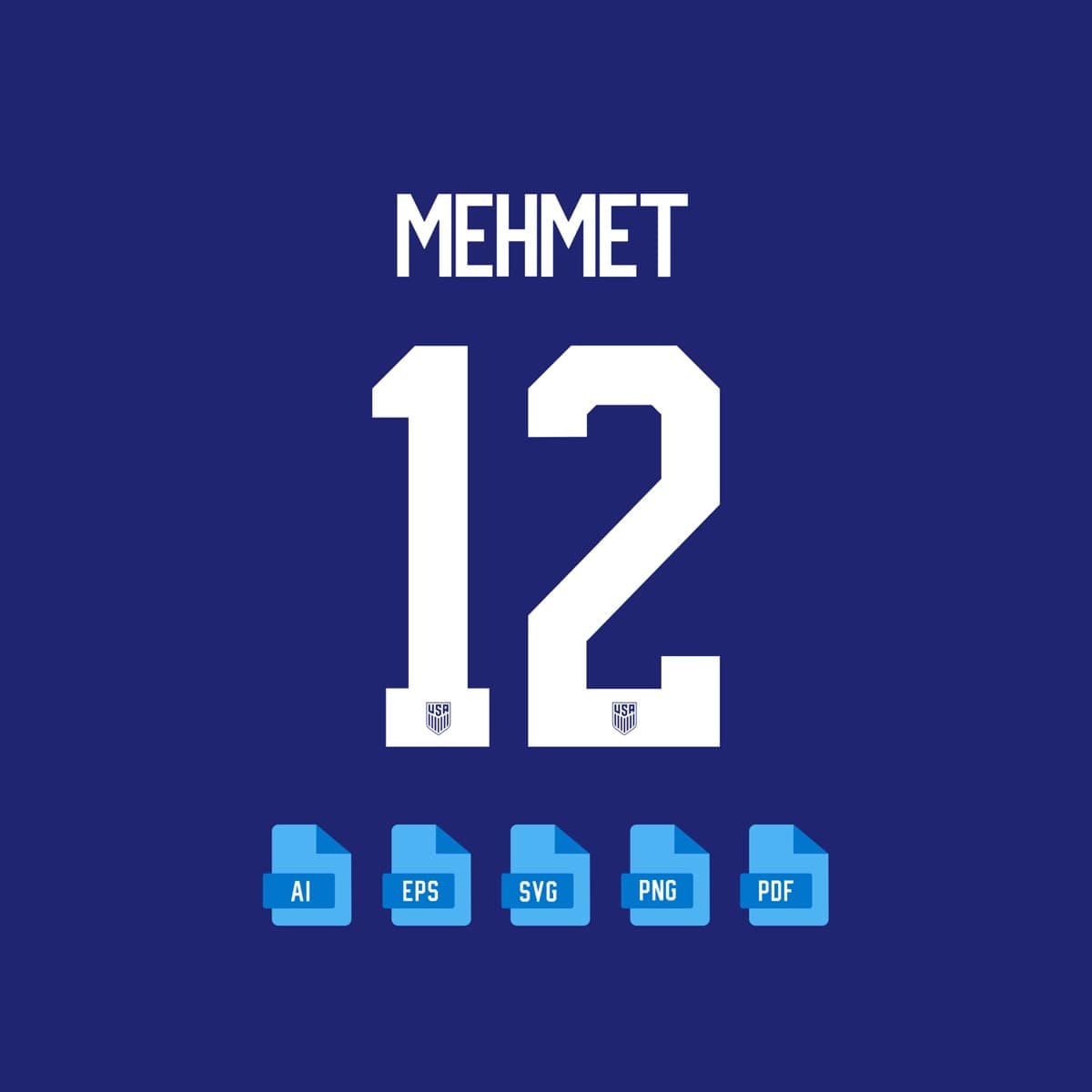 USA 2022 jersey font — typeface detail view 3