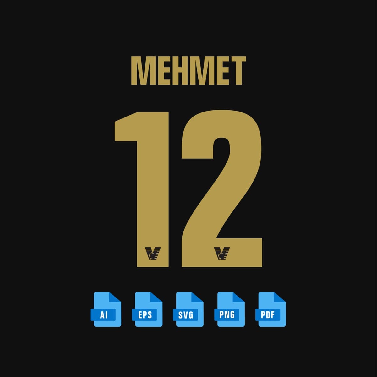 Venezia FC 2024 jersey font — letters and numbers specimen 2